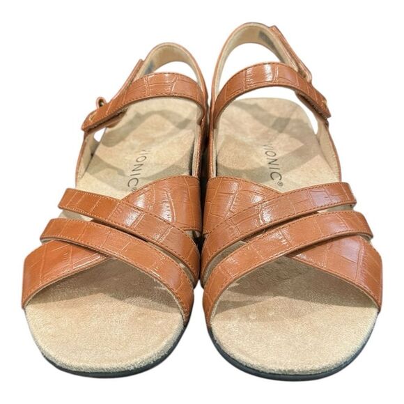 NEW Vionic Women's Mirabi Brown Adjustable Strap Sandals 7 - Picture 4 of 6